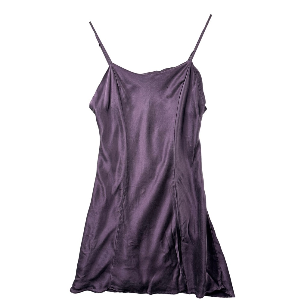 Victoria's Secret 100% SILK Slip Mini Dress in Deep Purple